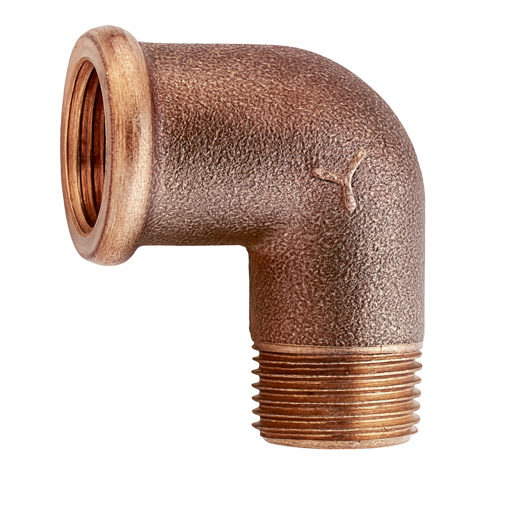 BRONZEN Bocht 90 graden Bi-Bu 1/2